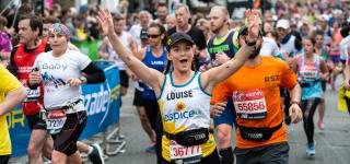 Hospice UK runner at the 2019 London Marathon