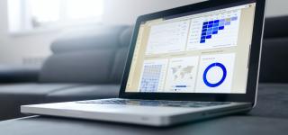 Stock photo of a laptop to advertise our PopNAT tool