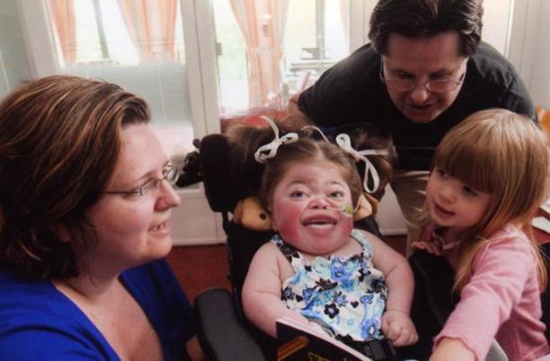 Abigail, supported by the team at Ty Hafan hospice