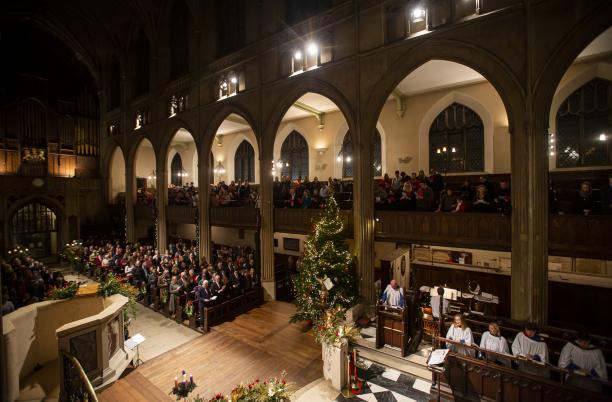 The congregation at the 2019 Hospice UK Christmas Carol Service