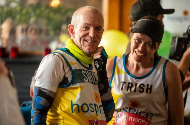 Two of Hospice UK's runners at the 2019 London Marathon