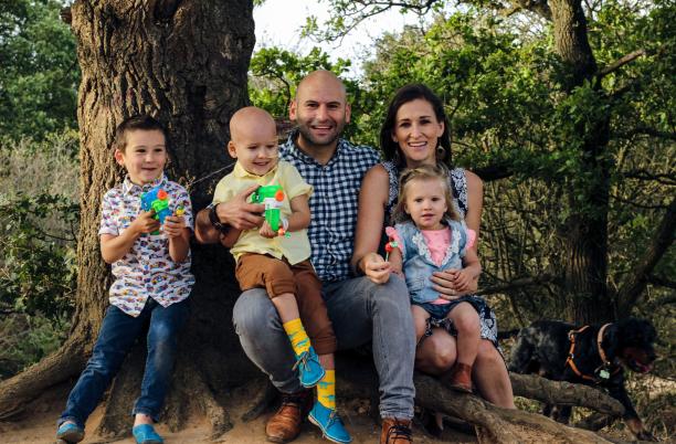 Lewan De Jager and his family