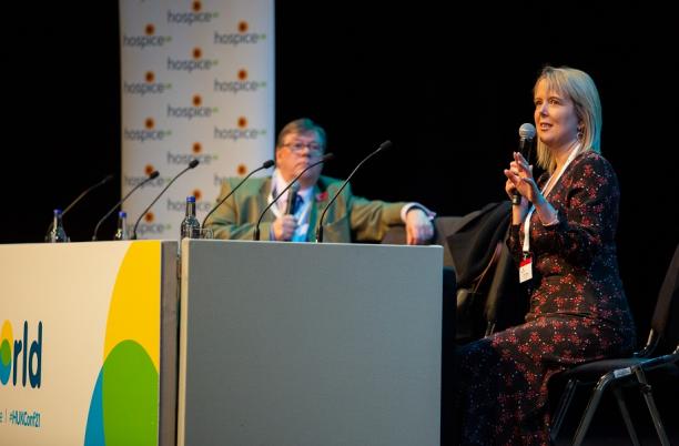 Tracey_Bleakley and Paul Jennings at Hospice UK National Conference 2021