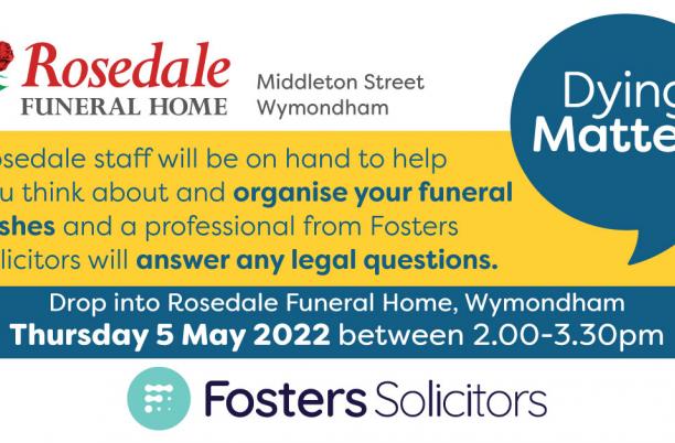 The information for the Dying Matters event in Wymondham