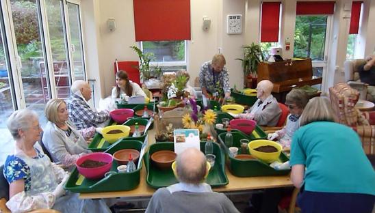 A group attending the social and therapeutic horticulture at Phyllis Tuckwell