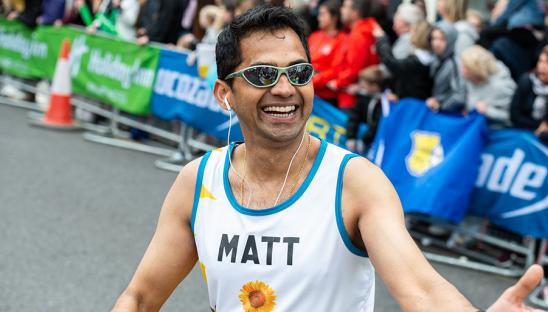 Matt, who ran the London Marathon for Hospice UK in 2019