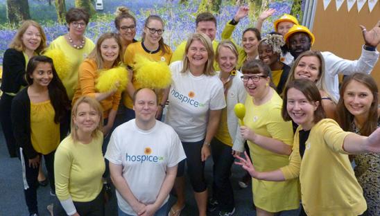 Group of Hospice UK staff landscape
